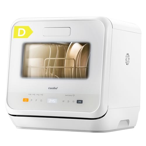 COMFEE' Lavavajillas de Sobremesa Compacto 6+3 Programas Vapor
