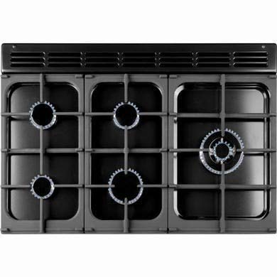 Rangemaster Cocina de Doble Combustible 90 cm Placa de Gas Hornos Eléctricos Negro