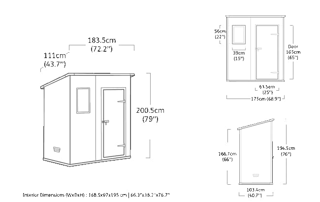 Keter Manor Caseta de Jardín Puerta Simple Efecto Madera Beige