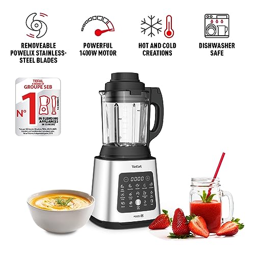 Tefal PerfectMix Cook Batidora de Vaso y Sopera 2 L 10 Programas