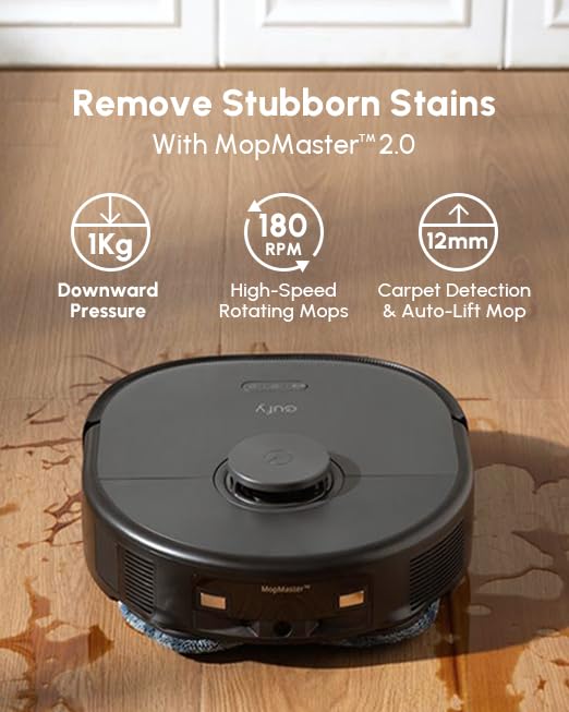 eufy X10 Pro Omni Robot Aspirador y Fregona 8000Pa Estación Todo en Uno Negro