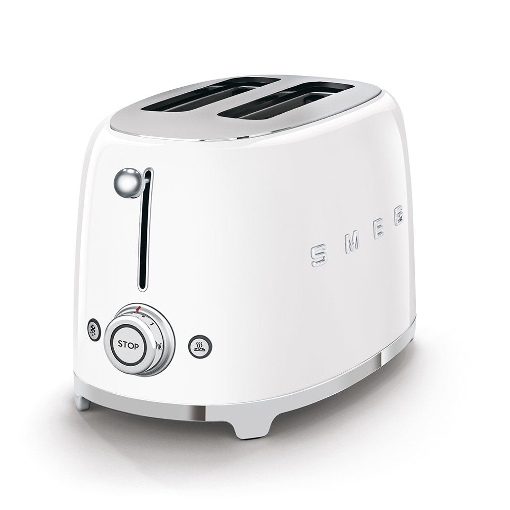 Smeg Set Hervidor 1,7 L y Tostadora 2 Rebanadas Estilo Retro Blanco