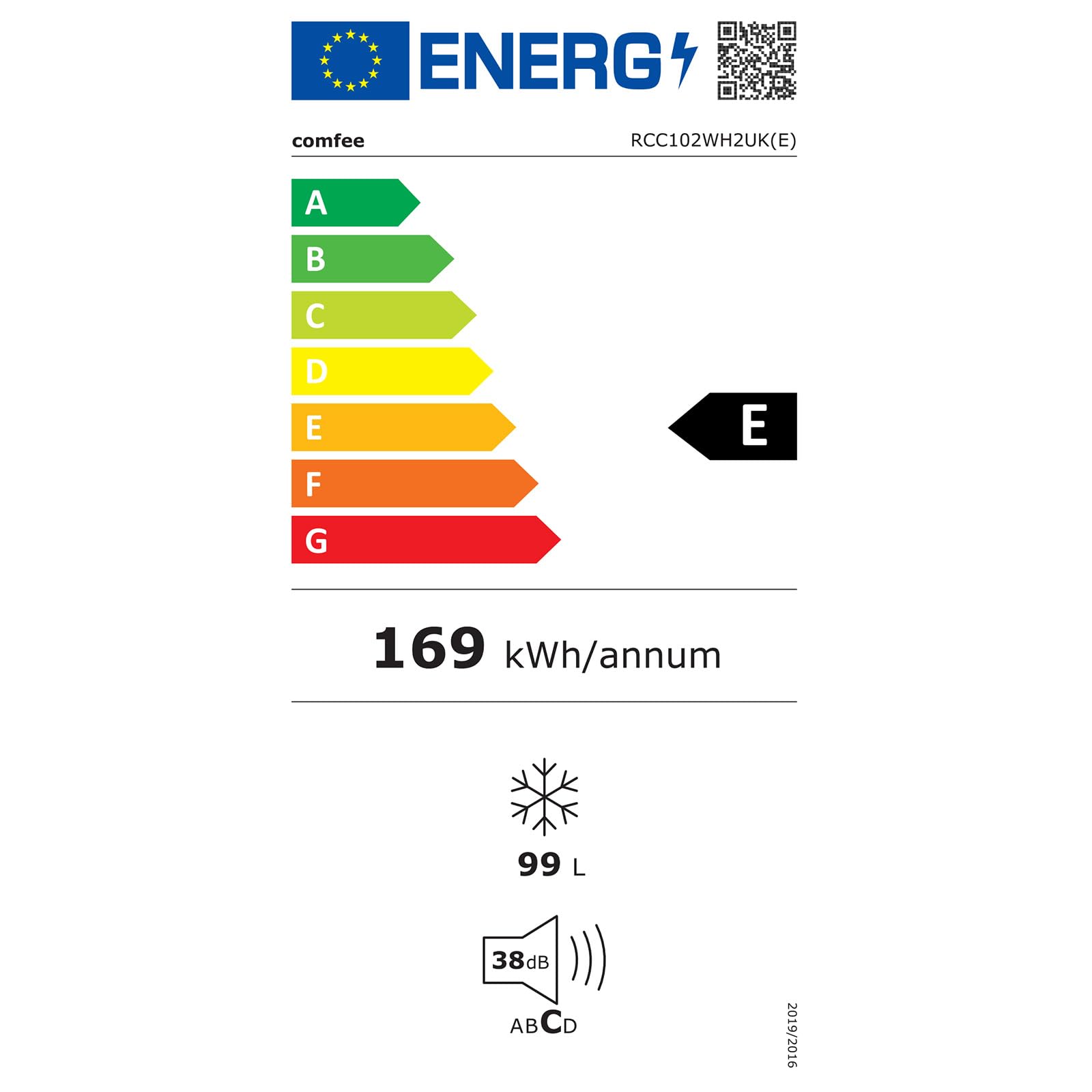 COMFEE' Congelador Horizontal 99 L Convertible Blanco