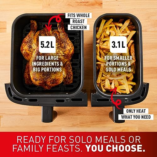Tefal Easy Fry Dual Zone Freidora de Aire Doble 8,3 L 8 en 1