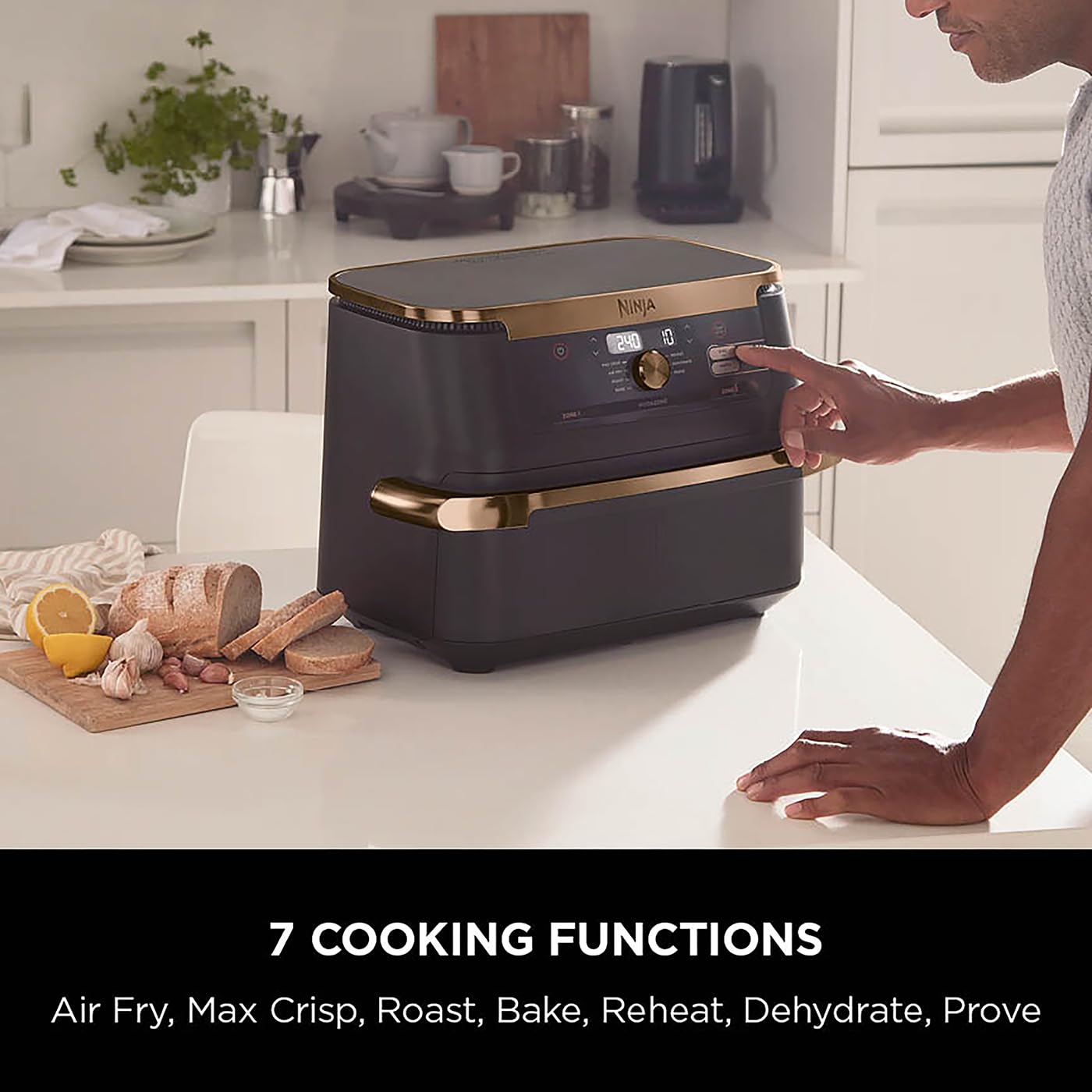 Ninja Foodi FlexDrawer Freidora de Aire Doble 10,4 L 7 en 1
