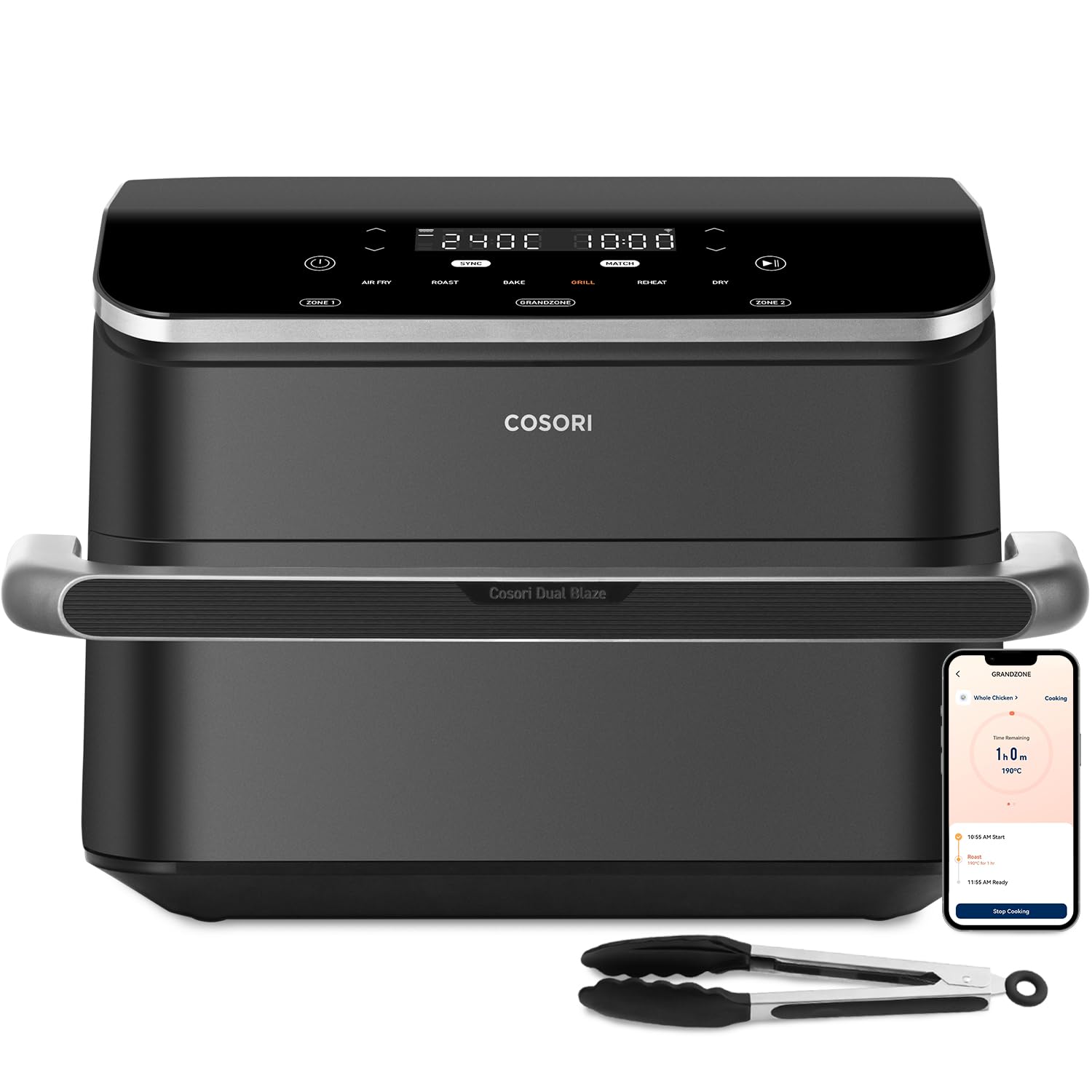COSORI TwinFry Freidora de Aire Doble 10 L Convertible 8 en 1