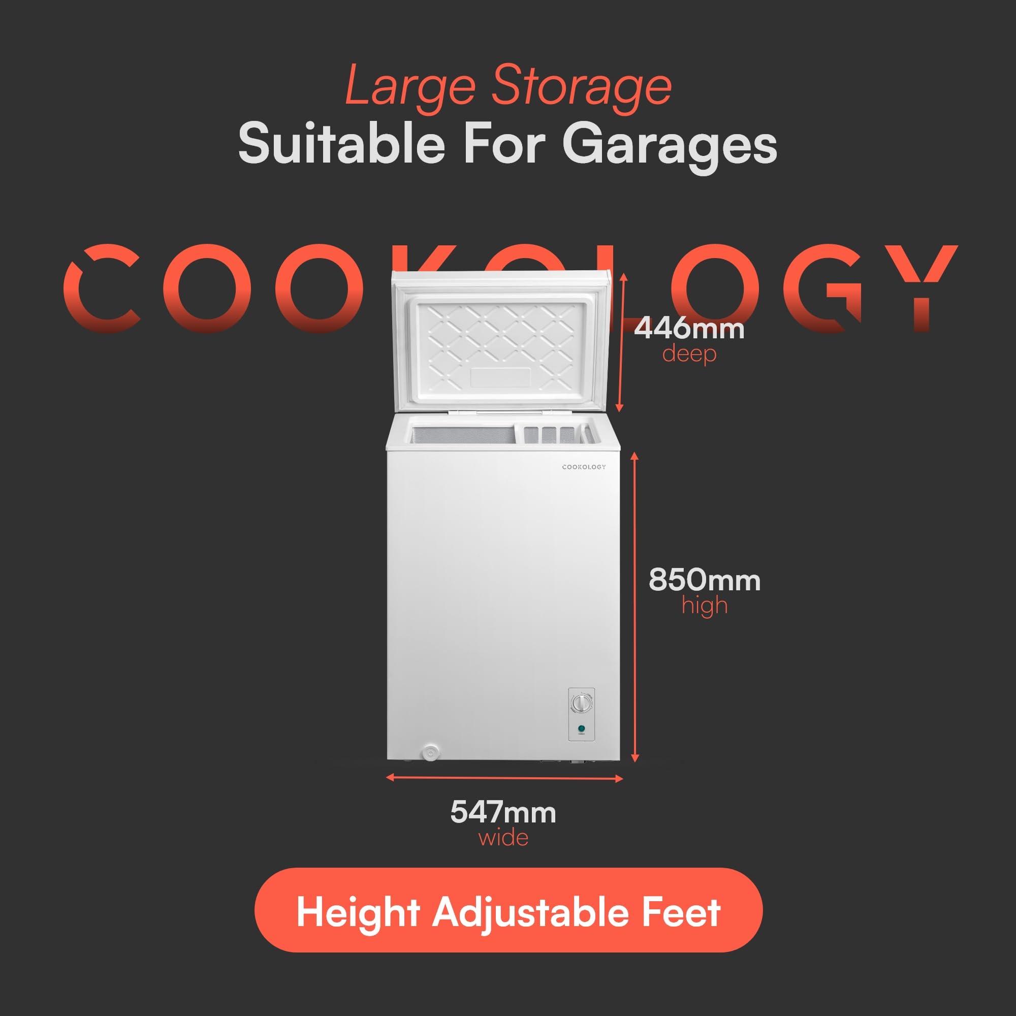 Cookology Congelador Horizontal 99 L Blanco