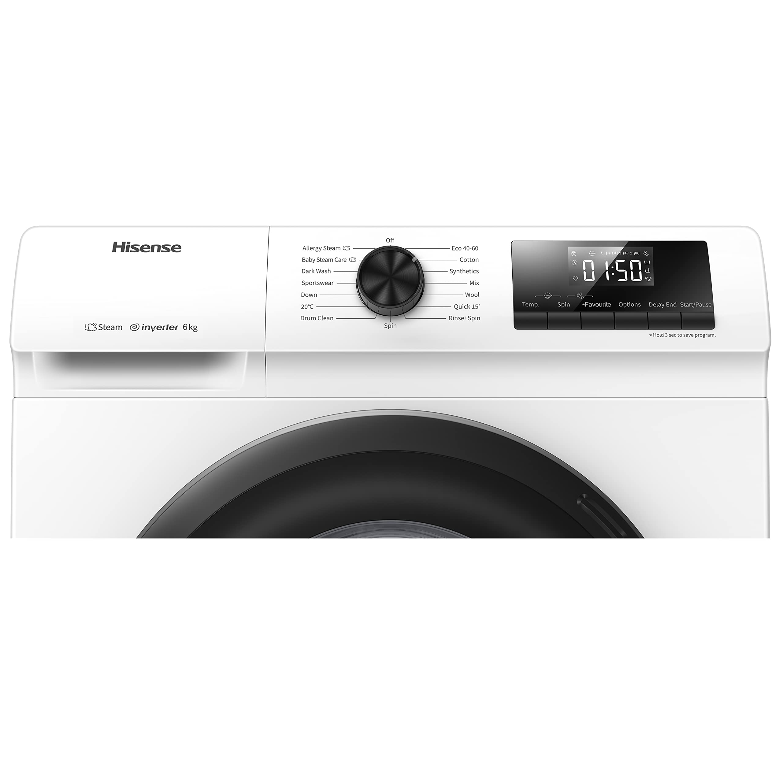 Lavadora de Carga Frontal 6 kg Inverter 15 Programas 1200 rpm Blanco Clase C