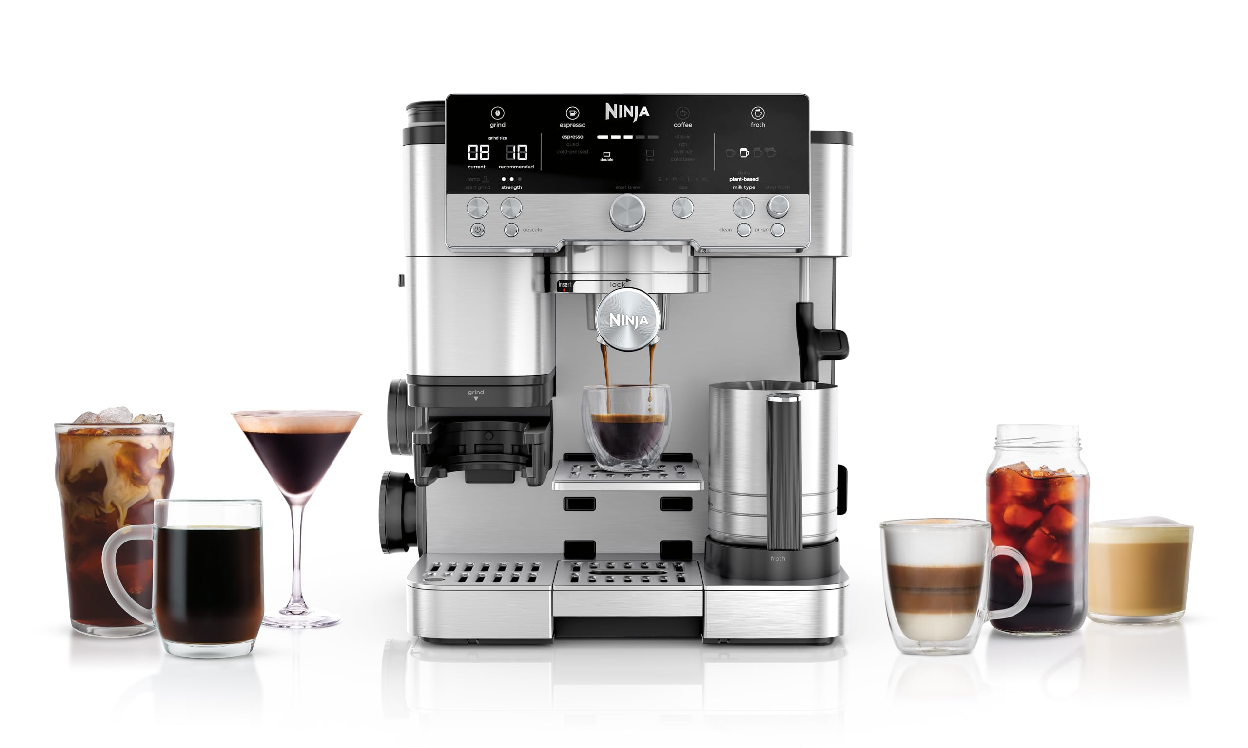 Ninja Luxe Premier Cafetera 3 en 1 Espresso Latte y Cappuccino