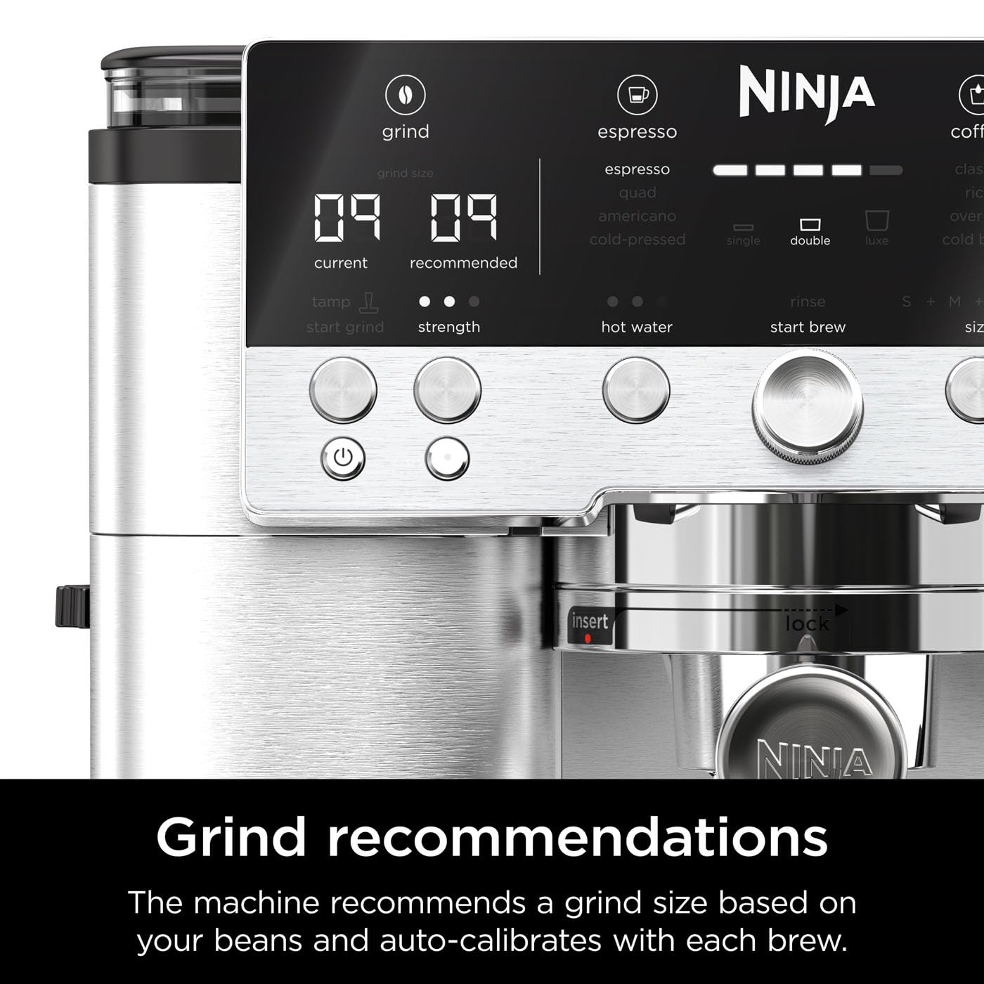 Ninja Luxe Premier Cafetera 3 en 1 Espresso Latte y Cappuccino