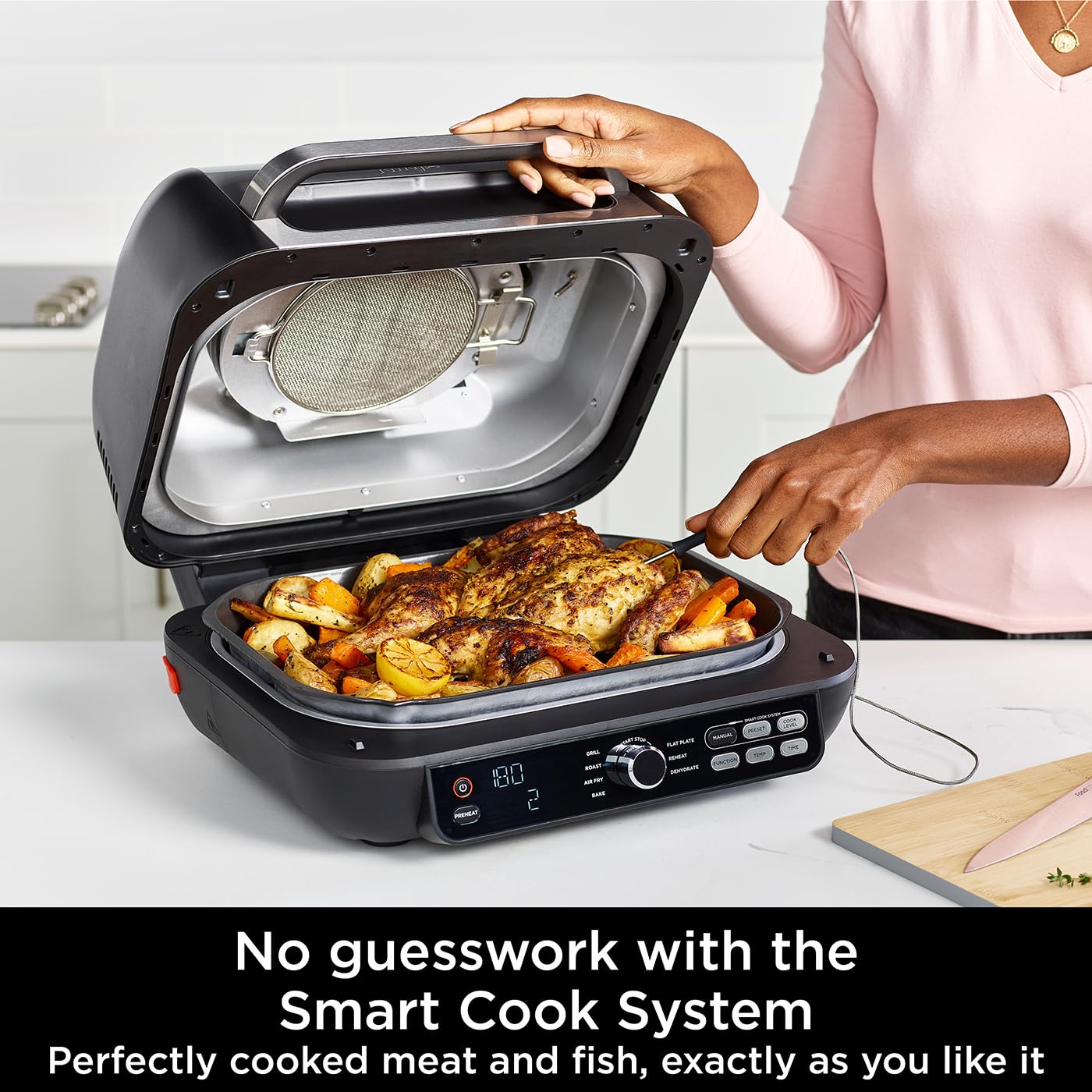 Ninja Foodi MAX PRO Grill de Salud y Freidora de Aire 3,8 L 7 en 1
