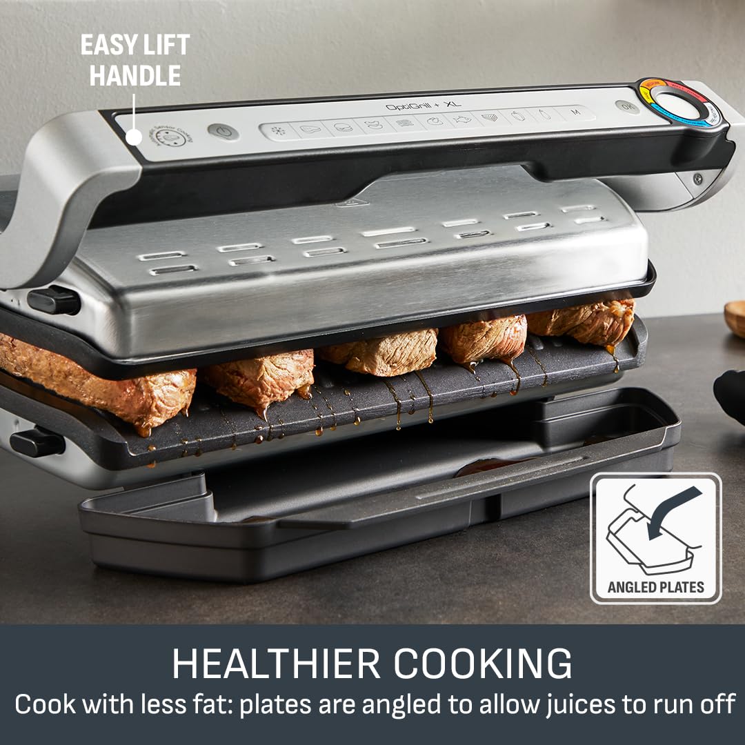 Tefal OptiGrill Plus XL Grill Eléctrico 9 Programas con Sensor de Cocción