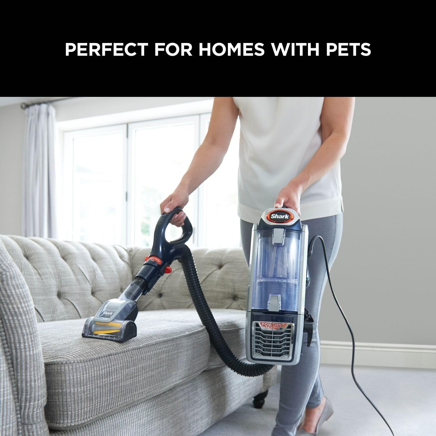 Shark Aspirador Vertical con Cable 0,83 L Anti Enredos DuoClean Pet
