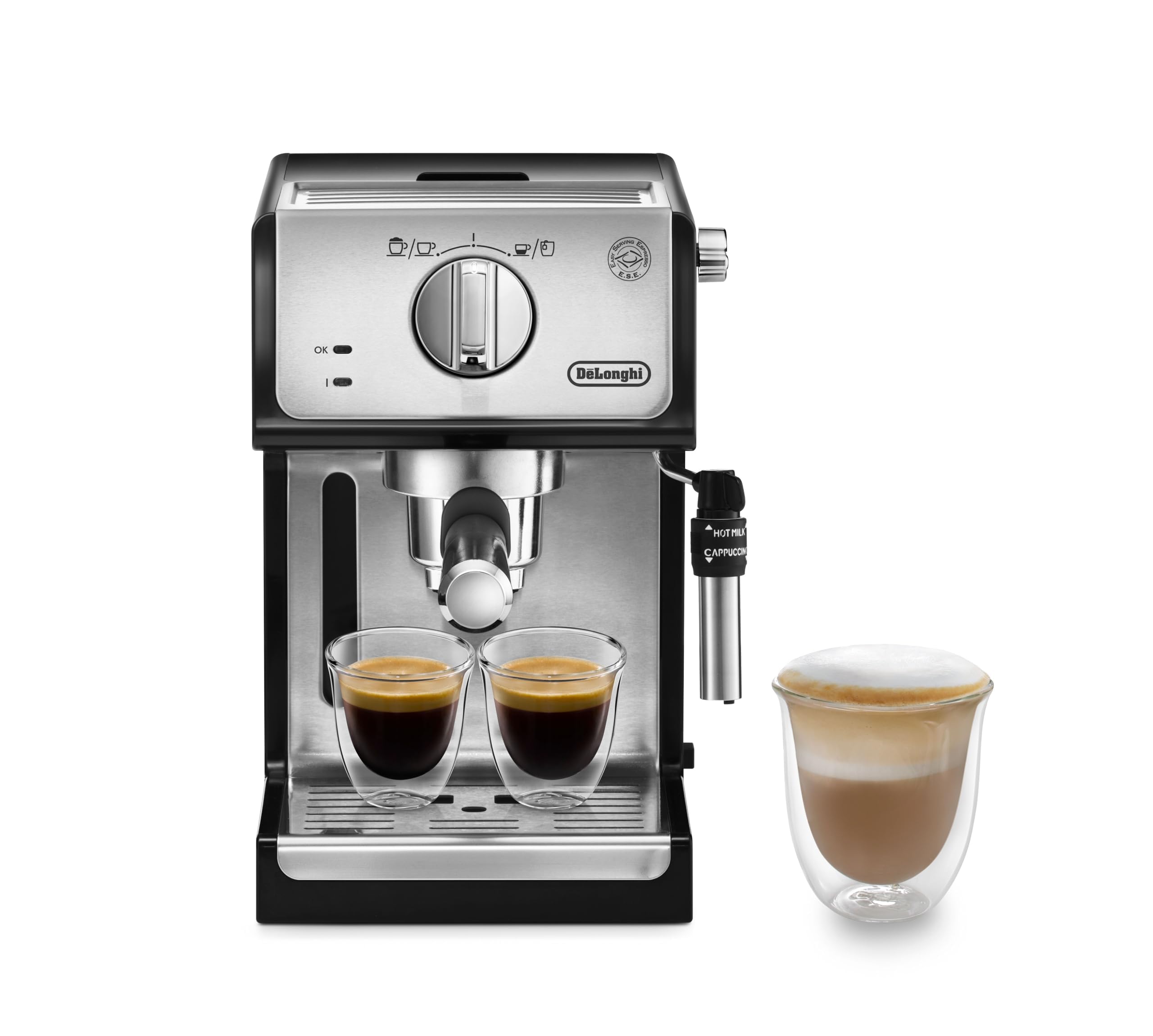 De'Longhi Cafetera Espresso Manual Café y Cappuccino Negro