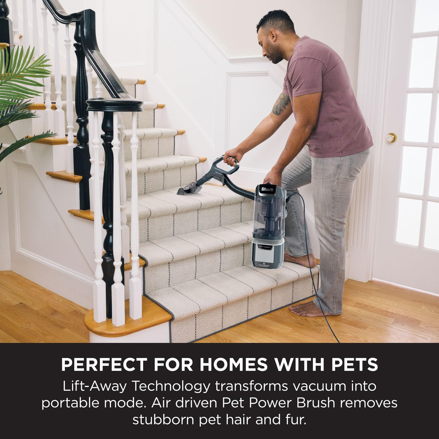 Shark Anti Enredos Plus Aspirador Vertical con Cable Pet 2,5 L Lift-Away
