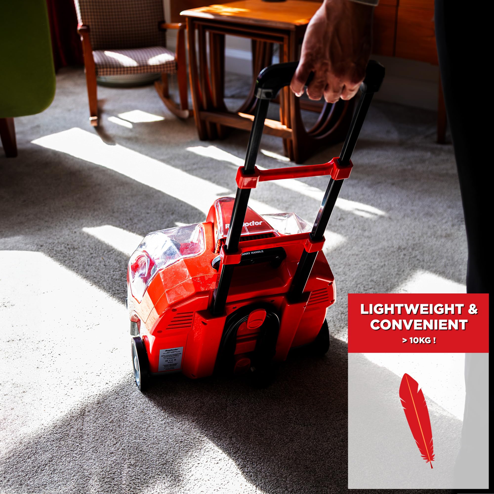 Rug Doctor Limpiador de Manchas Portátil 1100 W 1,9 L Rojo/Negro