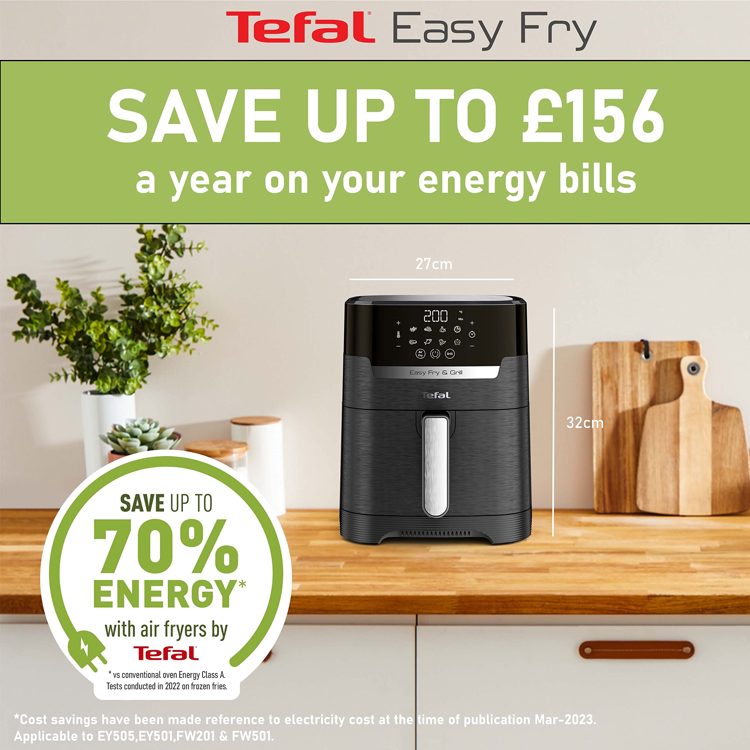Tefal Easy Fry Precision Freidora de Aire y Grill 2 en 1 4,2 L 8 Programas