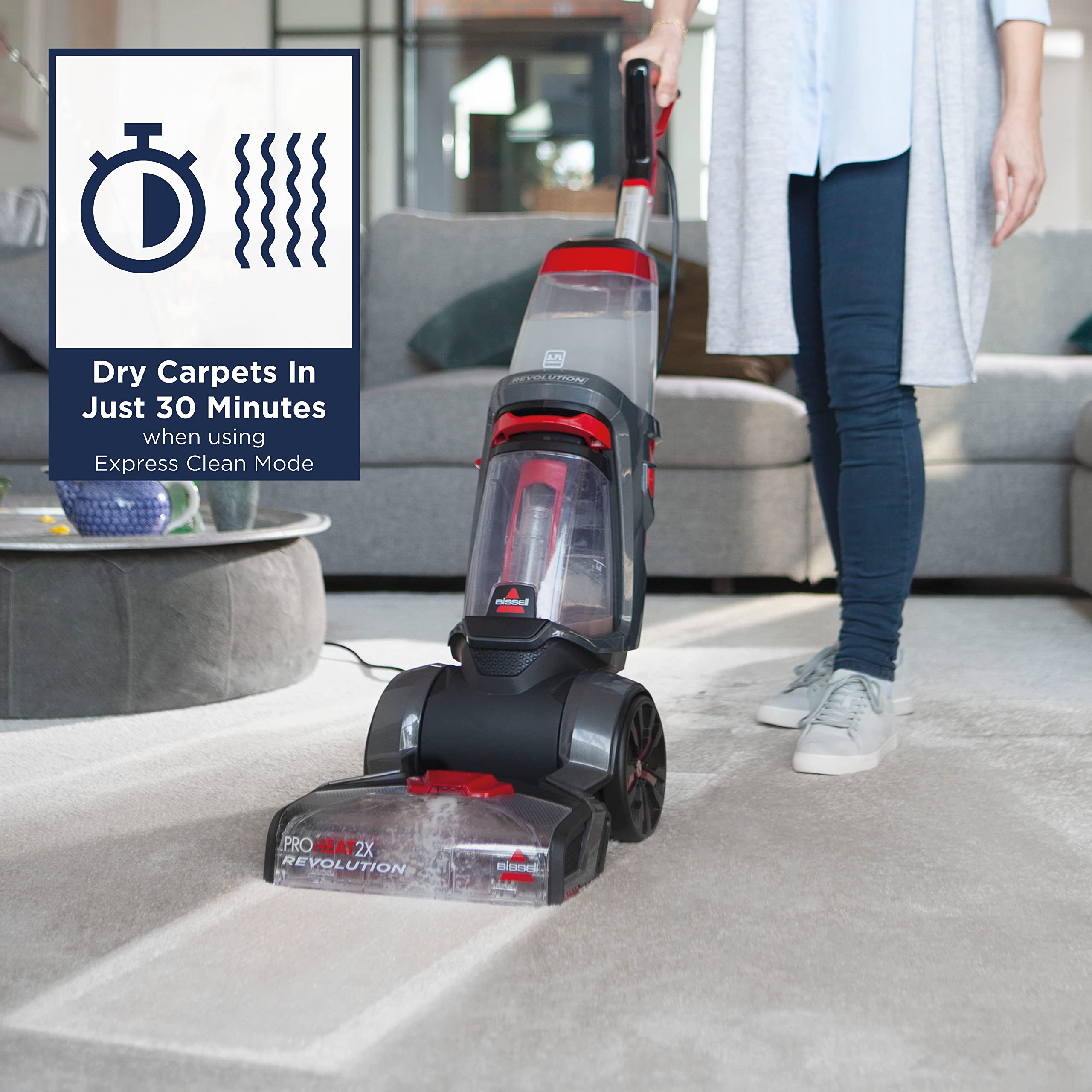 BISSELL ProHeat 2X Revolution Limpiador de Alfombras Vertical
