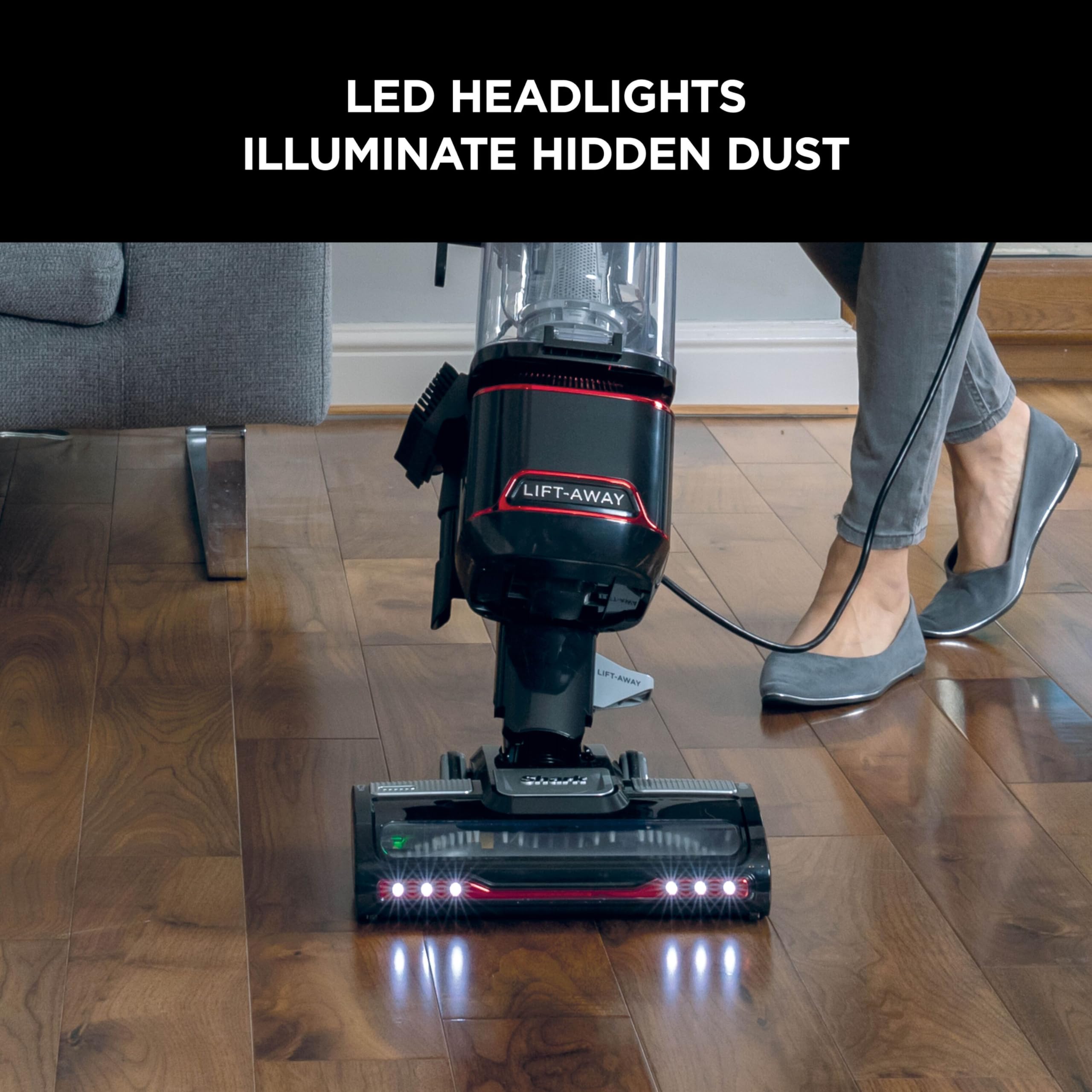 Shark Aspirador Vertical con Cable 1,1 L Lift-Away Pet LED