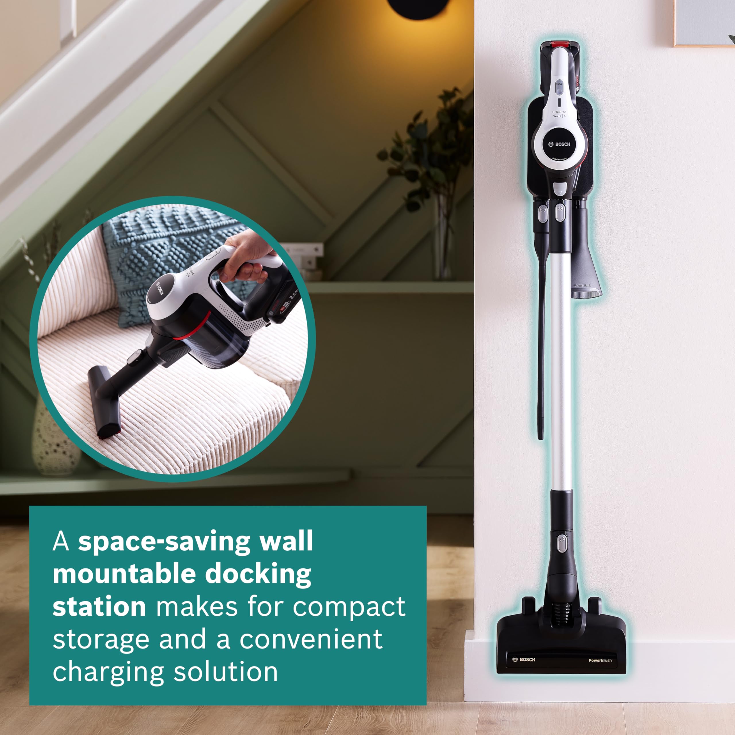 Bosch Unlimited 6 ProHome Aspirador Escoba Inalámbrico Ultraligero