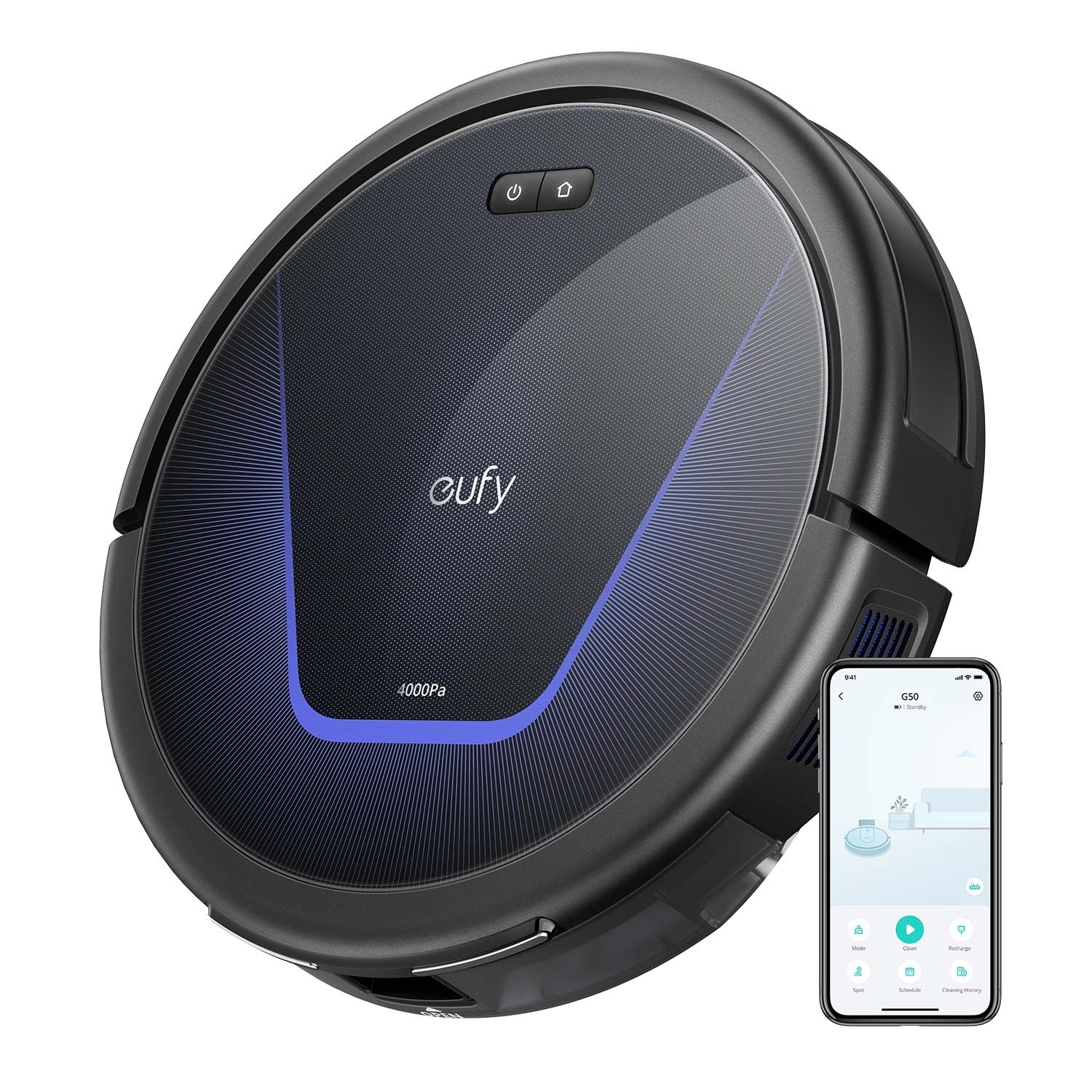 eufy G50 Robot Aspirador 4000Pa con Cepillo Anti Enredos