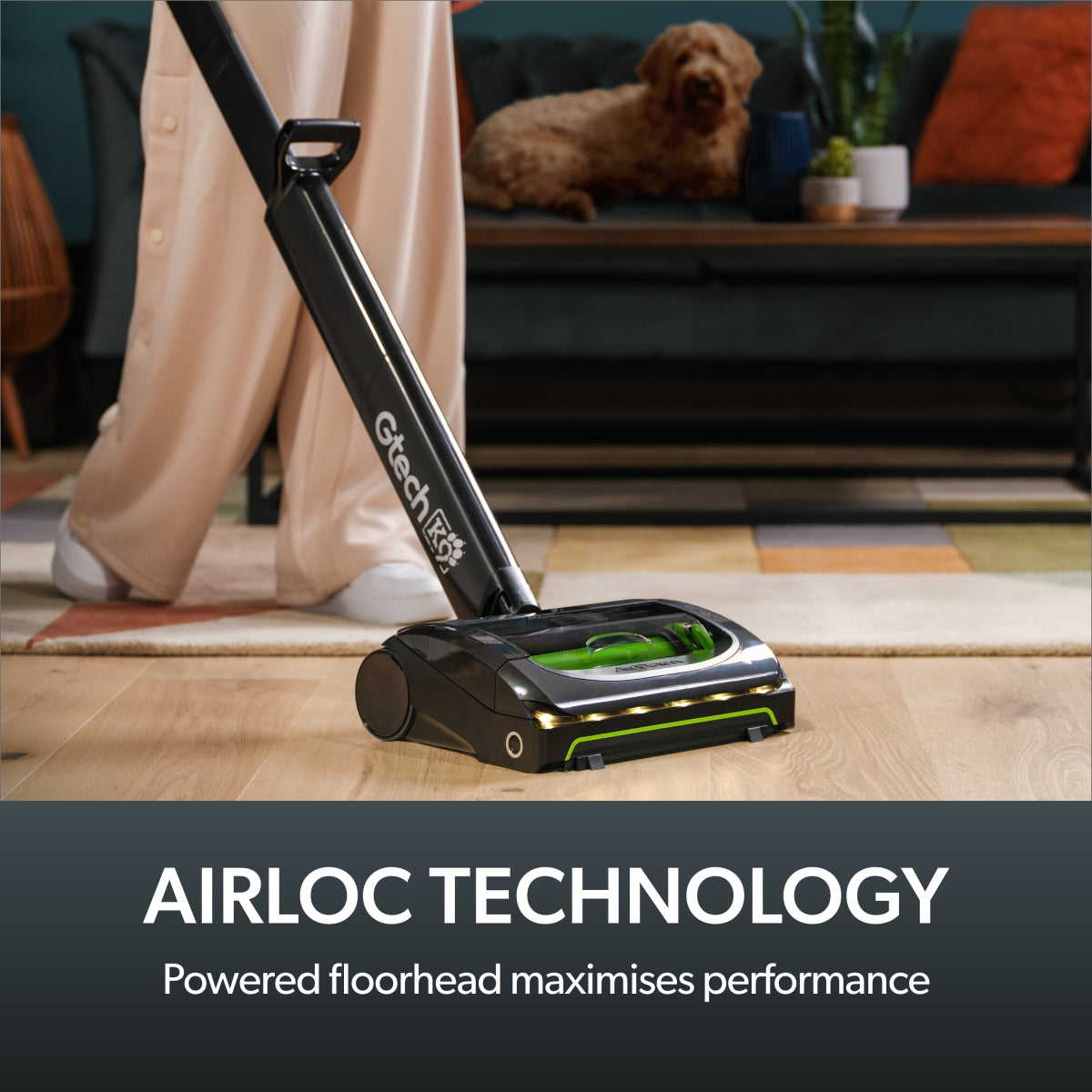Gtech AirRAM 2 K9 Aspirador Escoba Inalámbrico para Mascotas