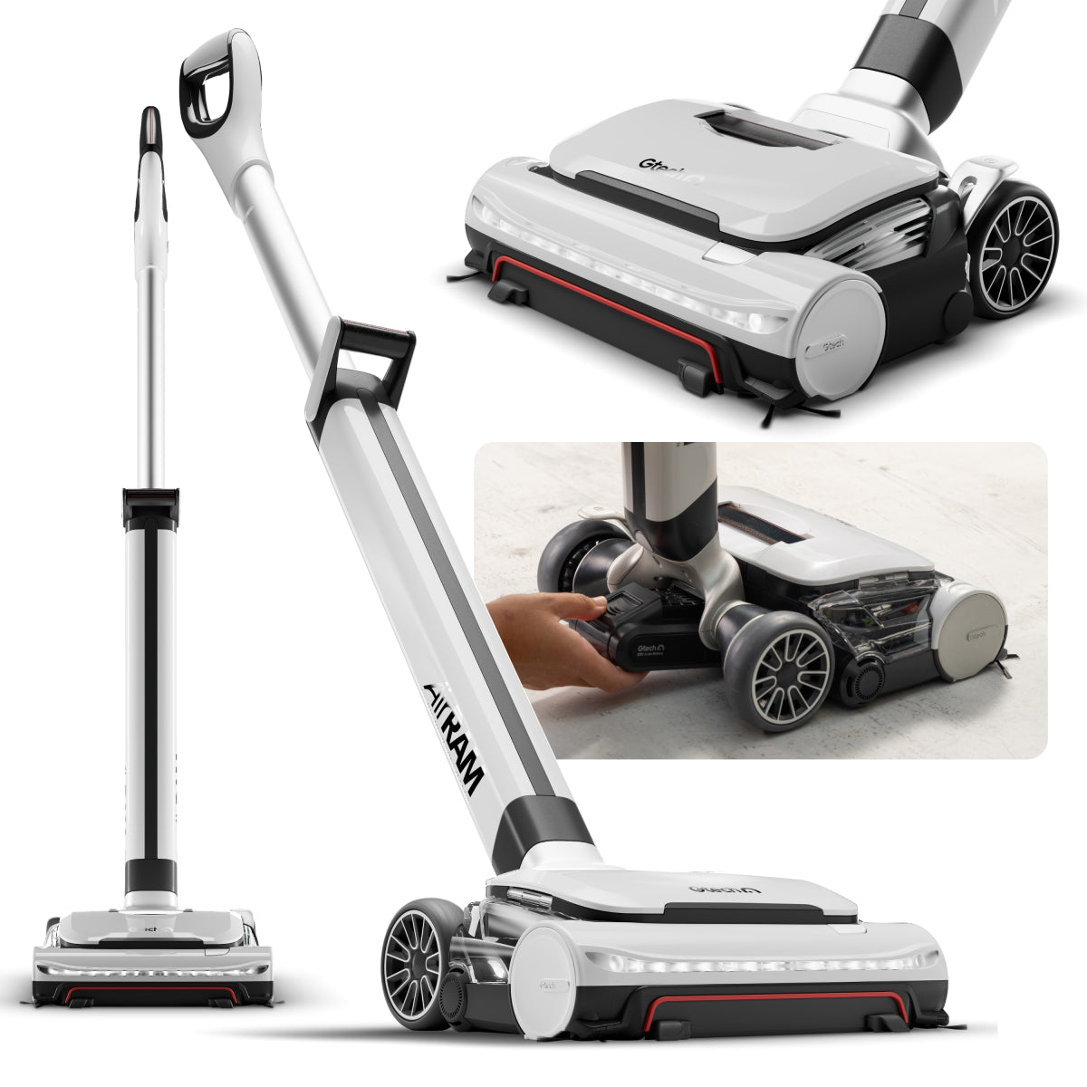 Gtech AirRAM 3 Plus Aspirador Escoba Inalámbrico con Asistente de Voz