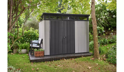 Keter Artisan Caseta de Jardín de Plástico Doble Puerta