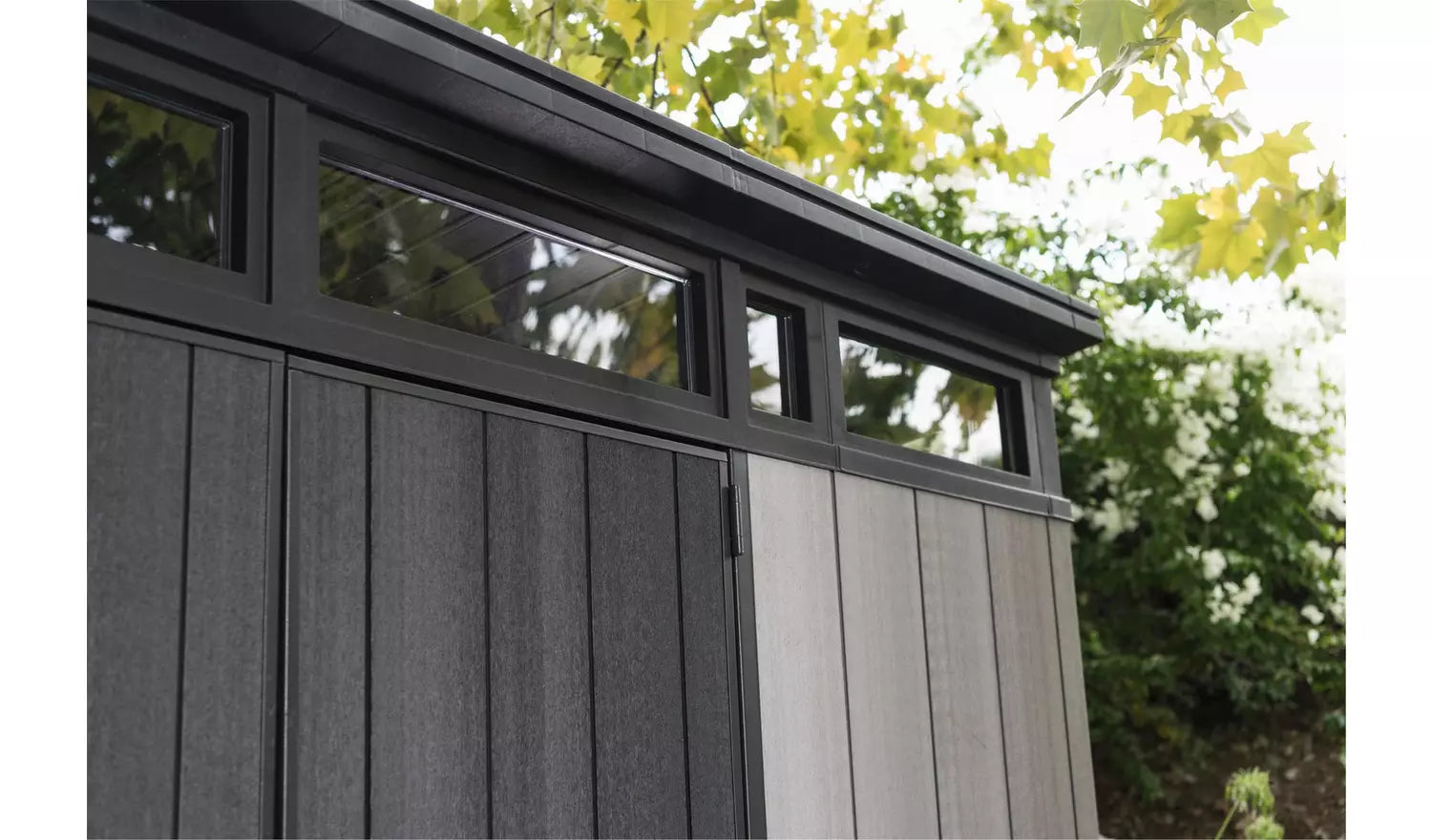Keter Artisan Caseta de Jardín de Plástico Doble Puerta