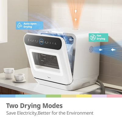 COMFEE' Lavavajillas de Sobremesa 7+3 Programas Depósito 6 L Sin Instalación