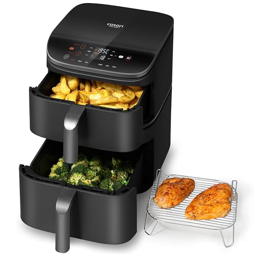 COSORI TurboTower Freidora de Aire Doble 10,8 L Diseño Apilado