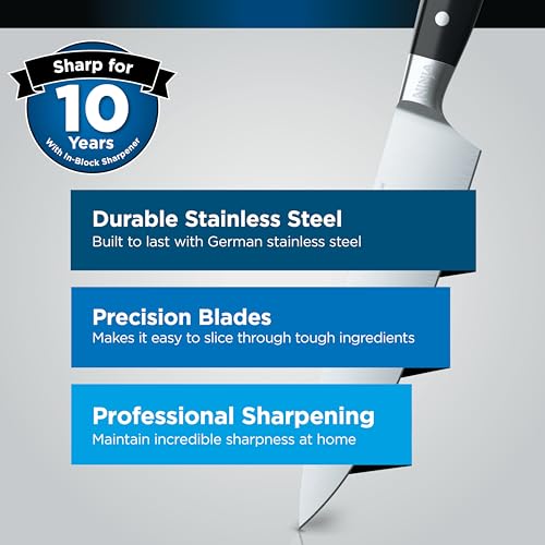 Ninja Foodi StaySharp Bloque de Cuchillos con Afilador 6 Piezas