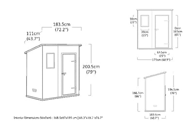 Keter Manor Caseta de Jardín Puerta Simple Efecto Madera Beige