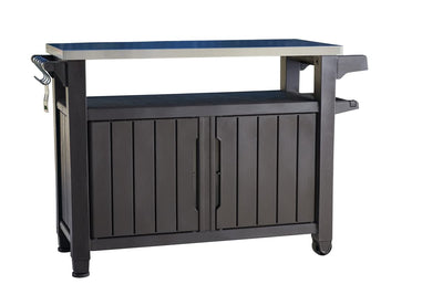 Keter Unity XL Mesa Auxiliar para Barbacoa 134x51,7x89,6 cm Gris