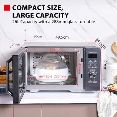 Toshiba Microondas con Freidora de Aire 6 en 1 26 L 900 W Gris