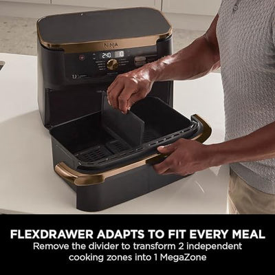 Ninja Foodi FlexDrawer Freidora de Aire Doble 10,4 L 7 en 1
