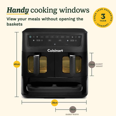 Cuisinart Tri Zone Freidora de Aire y Horno 13,6 L 3 Zonas Sin PFAS