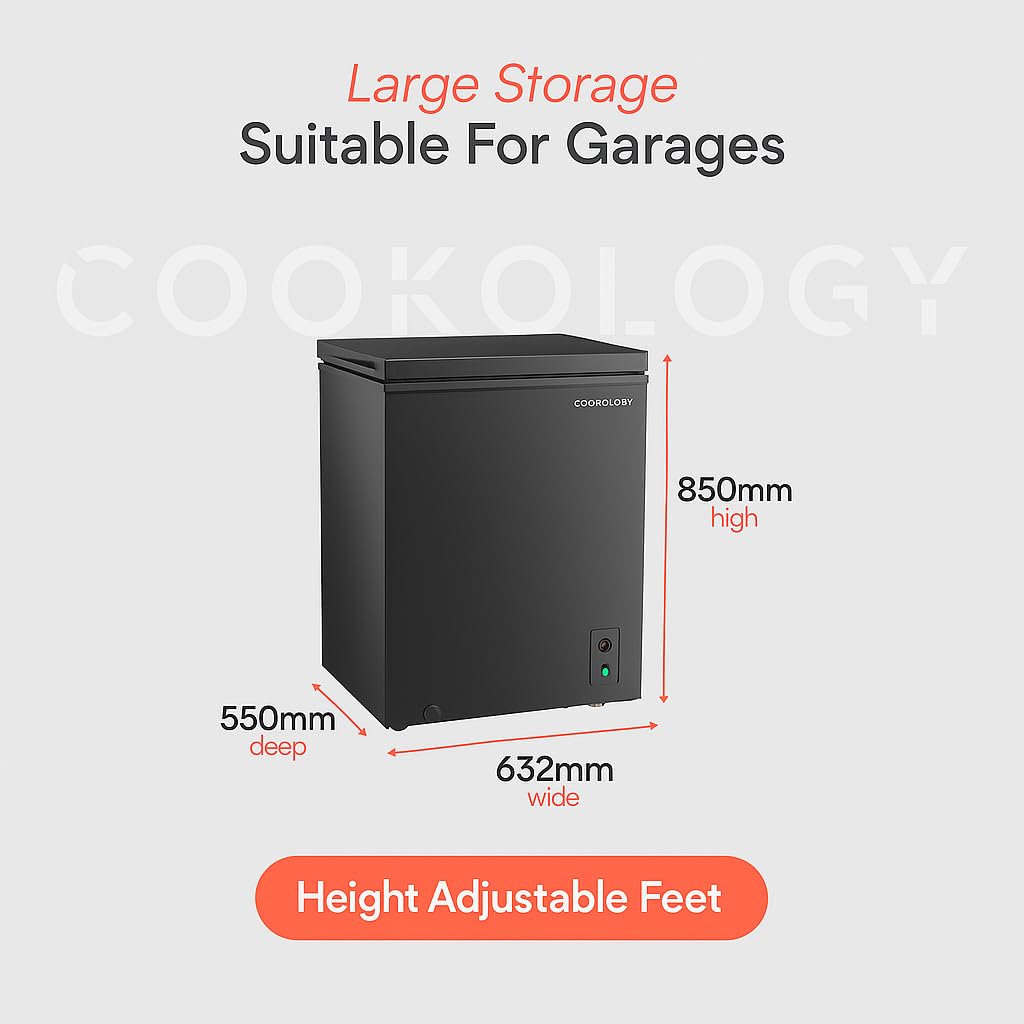 Cookology Congelador Horizontal 142 L Negro