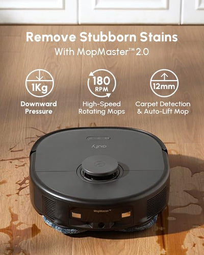 eufy X10 Pro Omni Robot Aspirador y Fregona 8000Pa Estación Todo en Uno Negro
