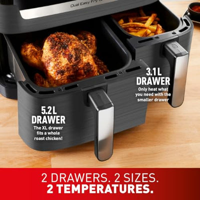 Tefal Easy Fry Dual Zone Freidora de Aire Doble 8,3 L 8 en 1