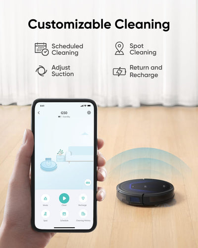 eufy G50 Robot Aspirador 4000Pa con Cepillo Anti Enredos