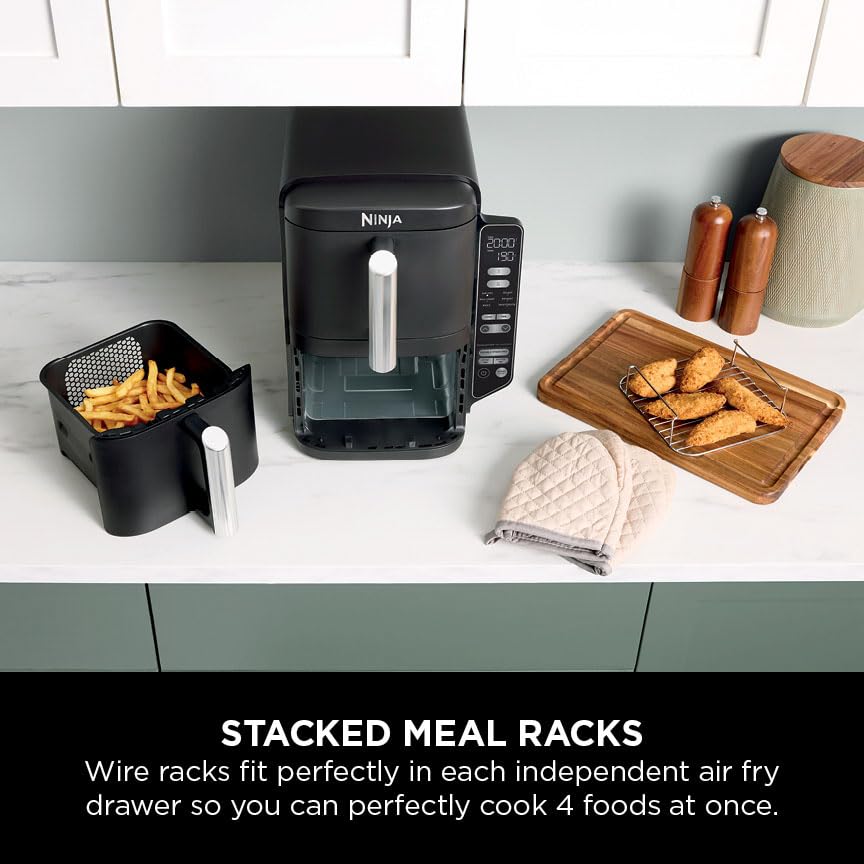 Ninja Double Stack Freidora de Aire Vertical Doble 4 Niveles