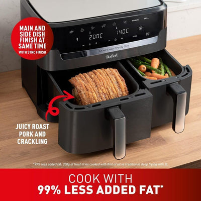Tefal Easy Fry Dual Zone Freidora de Aire Doble 8,3 L 8 en 1 Digital