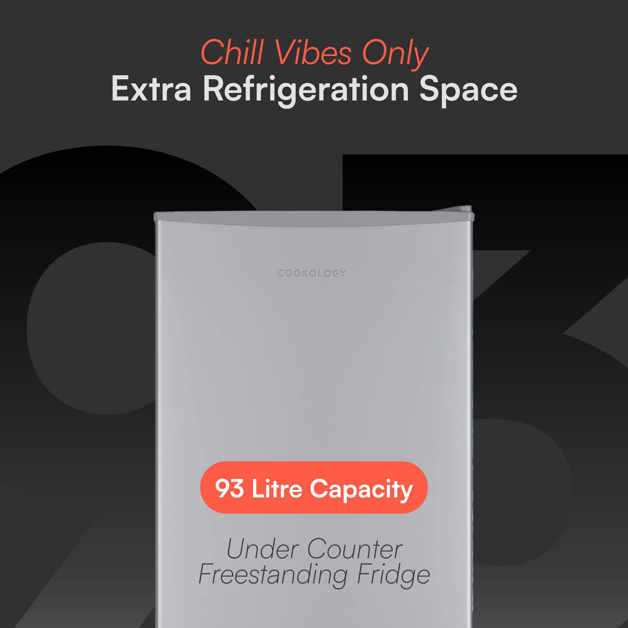 Cookology Frigorífico Bajo Encimera 93 L Plata