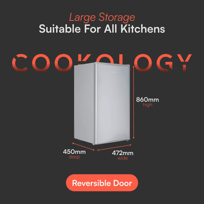 Cookology Frigorífico Bajo Encimera 93 L Plata