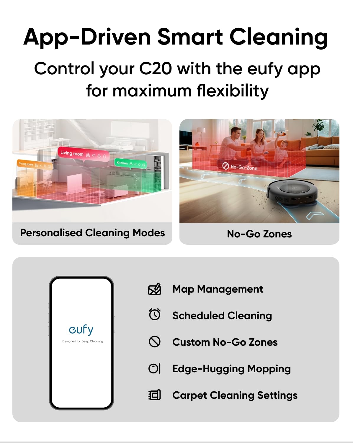 eufy Omni C20 Robot Aspirador y Fregona 7000Pa Estación Todo en Uno