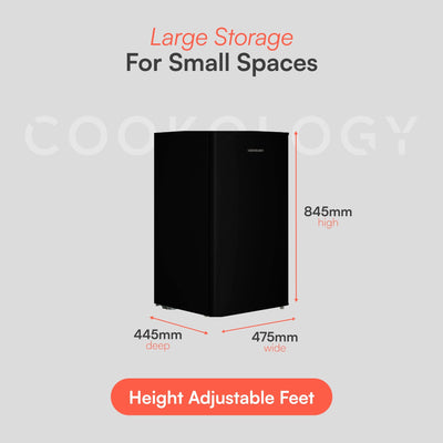 Cookology Congelador Bajo Encimera 60 L Negro
