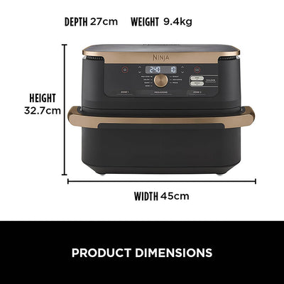Ninja Foodi FlexDrawer Freidora de Aire Doble 10,4 L 7 en 1
