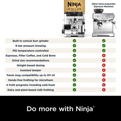 Ninja Luxe Premier Cafetera 3 en 1 Espresso Latte y Cappuccino