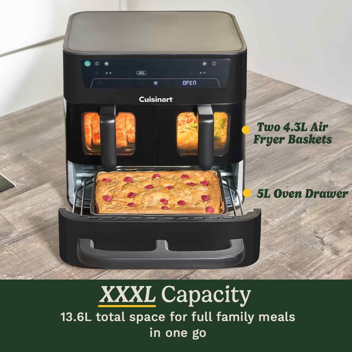 Cuisinart Tri Zone Freidora de Aire y Horno 13,6 L 3 Zonas Sin PFAS